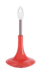 Image showing  metallic and red lamp