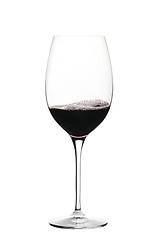 Image showing Red wine in a glass isolated