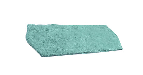 Image showing Blue bath rug isolated on white