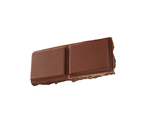 Image showing pieces of Chocolate isolated