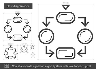 Image showing Flow diagram line icon.