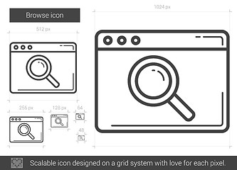 Image showing Browse line icon.