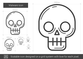 Image showing Malware line icon.
