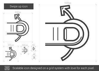 Image showing Swipe up line icon.