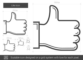 Image showing Like line icon.