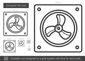 Image showing Computer fan line icon.