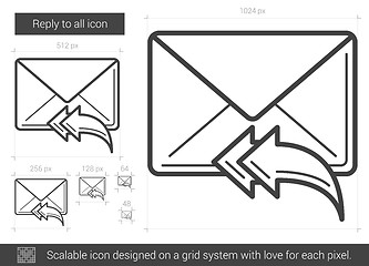 Image showing Reply to all line icon.