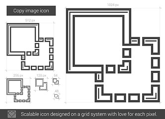 Image showing Copy image line icon.