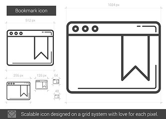 Image showing Bookmark line icon.