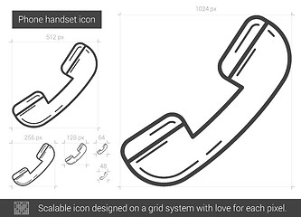 Image showing Phone handset line icon.