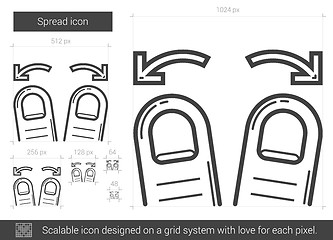 Image showing Spread line icon.