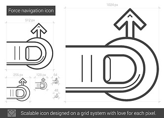 Image showing Force navigation line icon.