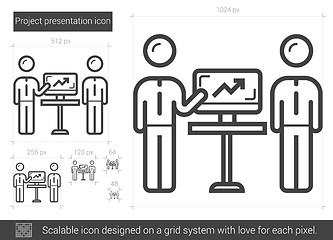 Image showing Project presentation line icon.