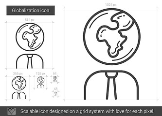 Image showing Globalization line icon.