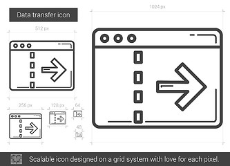 Image showing Data transfer line icon.