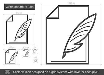 Image showing Write document line icon.