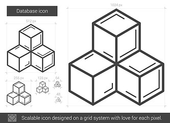 Image showing Database line icon.