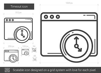 Image showing Timeout line icon.