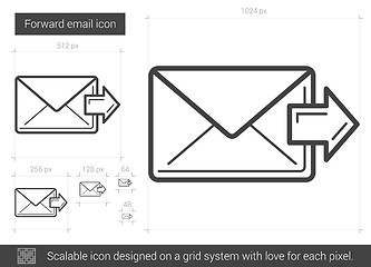 Image showing Forward email line icon.