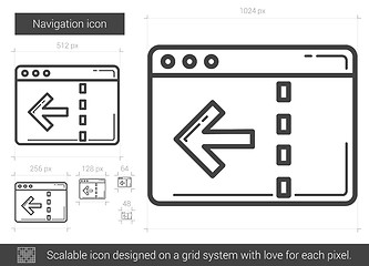 Image showing Navigation line icon.