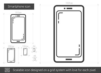 Image showing Smartphone line icon.