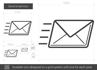 Image showing Send email line icon.