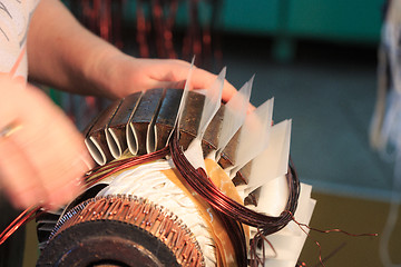 Image showing Stator of a big electric motor