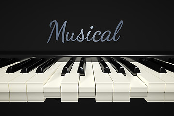 Image showing classic piano keys background