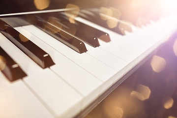 Image showing classic piano keys background