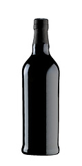 Image showing red wine and a bottle isolated