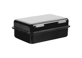 Image showing Black metal box isolated