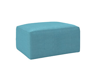 Image showing blue footstool isolated