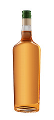 Image showing Full whiskey bottle isolated 