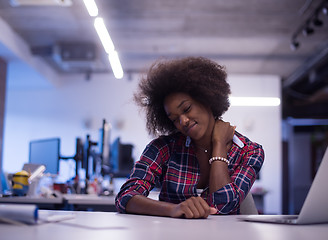 Image showing portrait of a young successful African-American woman in modern 