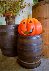 Image showing Halloween pumpkin head jack lantern