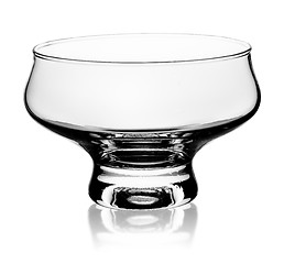 Image showing Empty glass ice cream dish