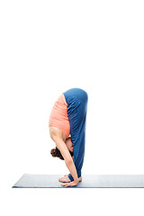 Image showing Woman doing Ashtanga Vinyasa Yoga Surya Namaskar Sun Salutation 