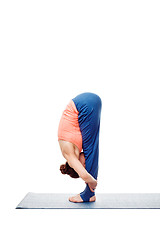 Image showing Woman doing Ashtanga Vinyasa Yoga Surya Namaskar Sun Salutation 