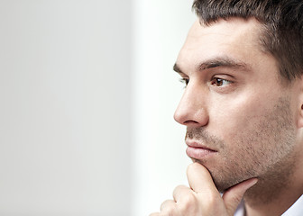 Image showing close up of businessman male face