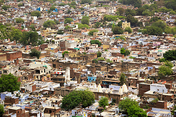 Image showing Aerial view of Gwalior city in India