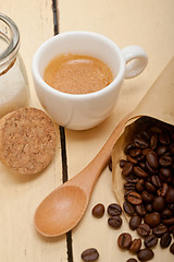 Image showing espresso coffee and beans