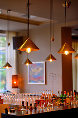 Image showing vintage hanging edison lights