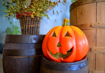 Image showing Halloween pumpkin head jack lantern