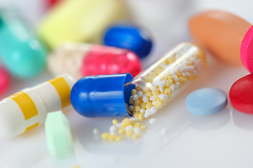 Image showing Assorted colored pills