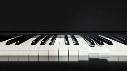Image showing classic piano keys background