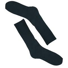 Image showing Black socks close-up 