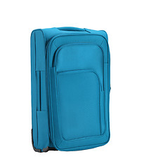 Image showing Blue large suitcase