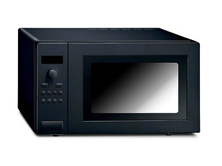 Image showing Black Microwave