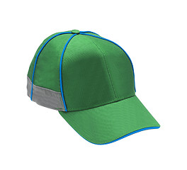 Image showing Green baseball cap isolated on a white