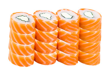 Image showing Sushi set isolated on white